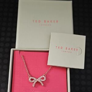 Ted Baker Bow Necklace With Gems
